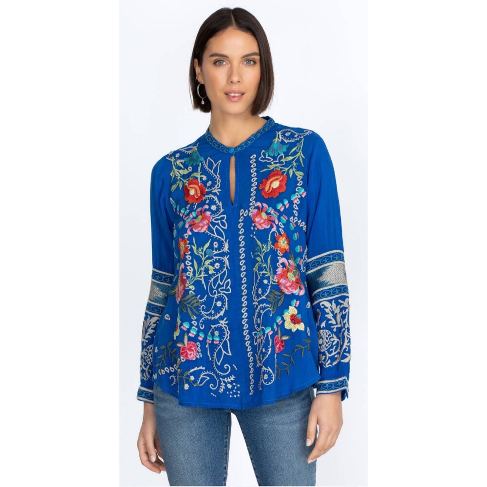 🆕Johnny Was Cobalt Blue Tamarind Blouse NWT